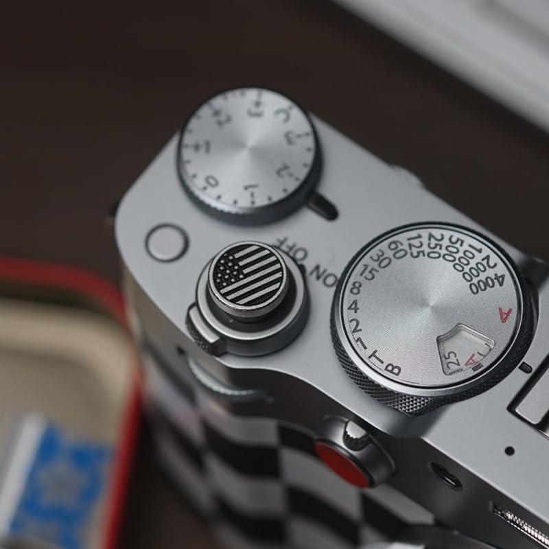 DBZZ Soft Release Button for Fujifilm X100V, X100F, X100T, Xpro3 & Xpro2, X-T3, X-T2, X-E3, X-E2s, X-E2, X-T30, X-T20 (Silvery) - Image 2
